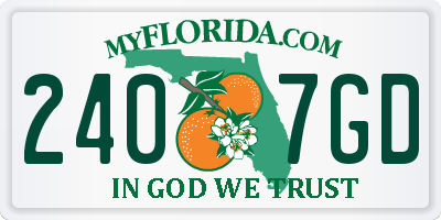FL license plate 2407GD