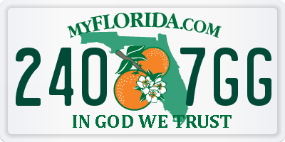 FL license plate 2407GG