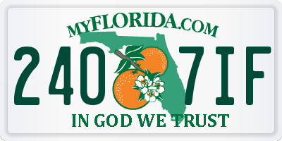 FL license plate 2407IF