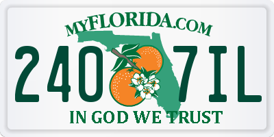 FL license plate 2407IL
