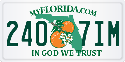 FL license plate 2407IM