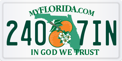 FL license plate 2407IN