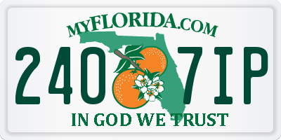 FL license plate 2407IP