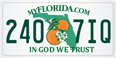 FL license plate 2407IQ