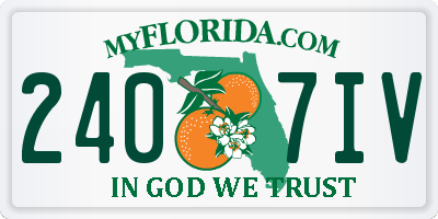 FL license plate 2407IV