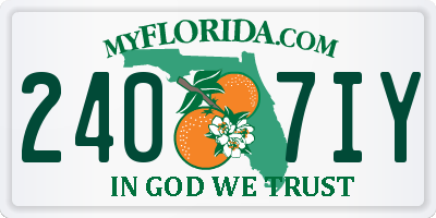 FL license plate 2407IY