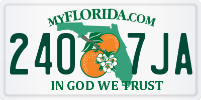 FL license plate 2407JA