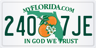 FL license plate 2407JE