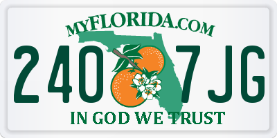 FL license plate 2407JG
