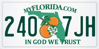 FL license plate 2407JH