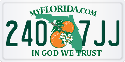 FL license plate 2407JJ