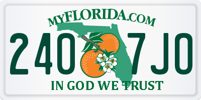 FL license plate 2407JO