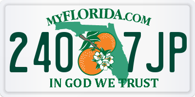 FL license plate 2407JP