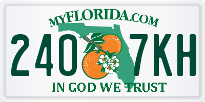 FL license plate 2407KH