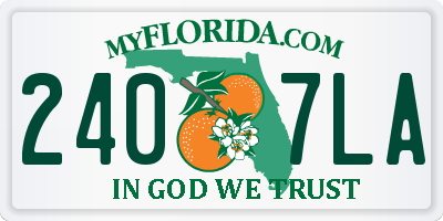 FL license plate 2407LA