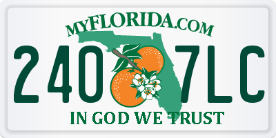 FL license plate 2407LC