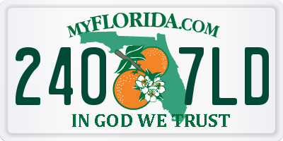FL license plate 2407LD