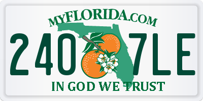 FL license plate 2407LE