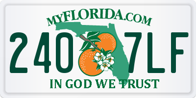 FL license plate 2407LF