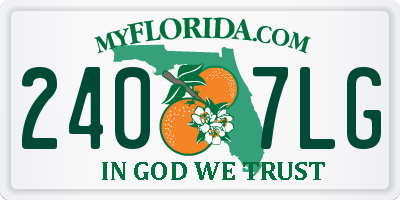 FL license plate 2407LG