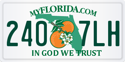 FL license plate 2407LH