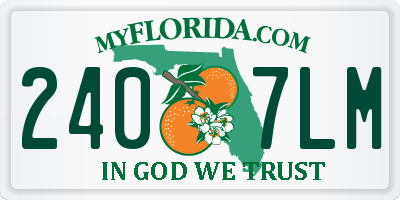 FL license plate 2407LM
