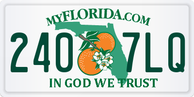 FL license plate 2407LQ