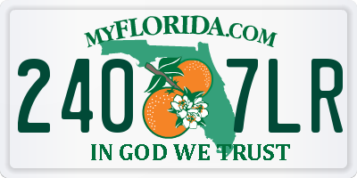 FL license plate 2407LR