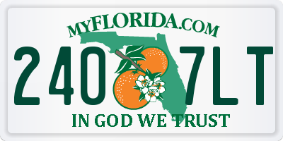 FL license plate 2407LT