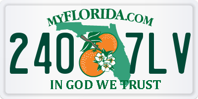 FL license plate 2407LV
