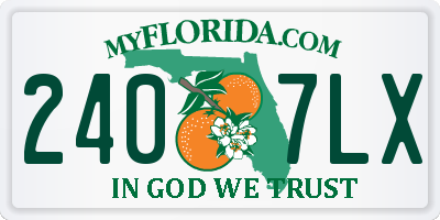 FL license plate 2407LX
