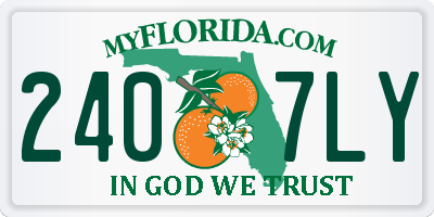 FL license plate 2407LY