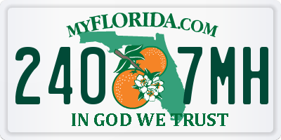 FL license plate 2407MH