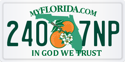 FL license plate 2407NP