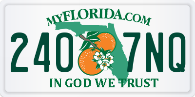 FL license plate 2407NQ