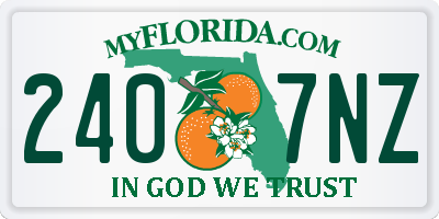 FL license plate 2407NZ