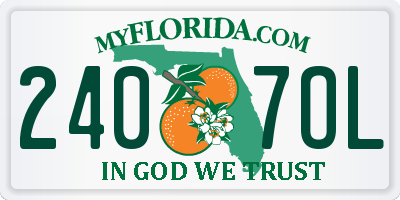 FL license plate 2407OL