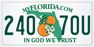 FL license plate 2407OU