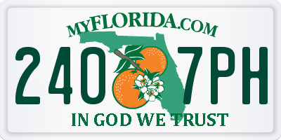 FL license plate 2407PH
