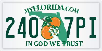 FL license plate 2407PI