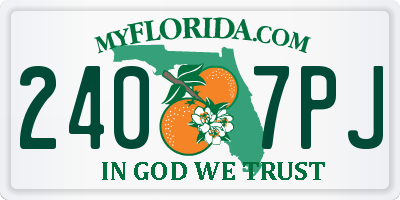 FL license plate 2407PJ