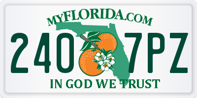 FL license plate 2407PZ