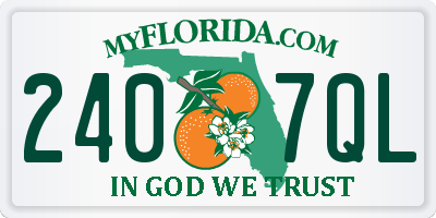 FL license plate 2407QL