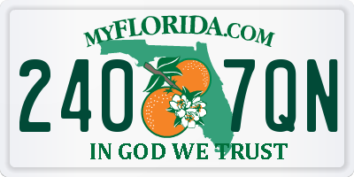 FL license plate 2407QN