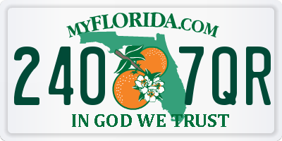 FL license plate 2407QR