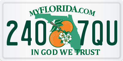 FL license plate 2407QU