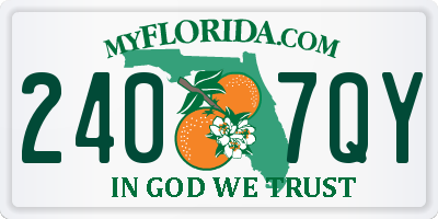 FL license plate 2407QY