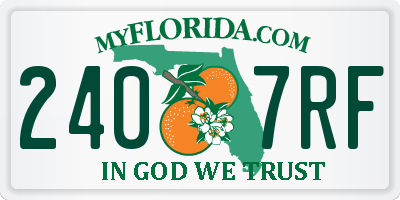 FL license plate 2407RF