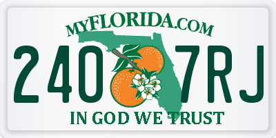 FL license plate 2407RJ