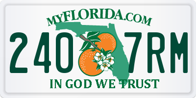 FL license plate 2407RM